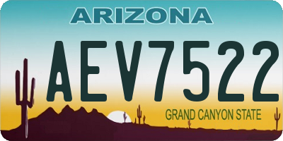AZ license plate AEV7522
