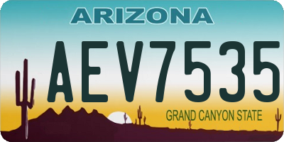 AZ license plate AEV7535
