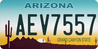 AZ license plate AEV7557