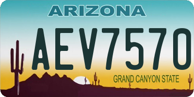 AZ license plate AEV7570