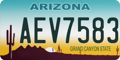 AZ license plate AEV7583