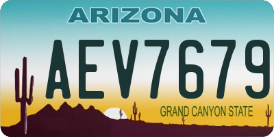 AZ license plate AEV7679