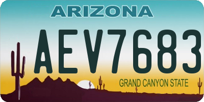 AZ license plate AEV7683