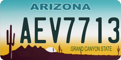 AZ license plate AEV7713