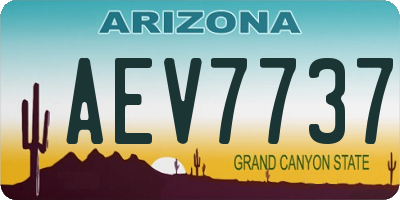 AZ license plate AEV7737