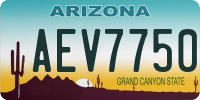 AZ license plate AEV7750