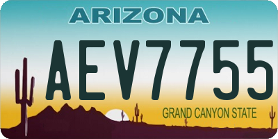 AZ license plate AEV7755
