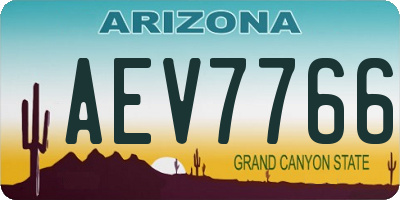 AZ license plate AEV7766