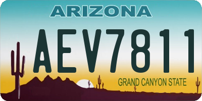 AZ license plate AEV7811