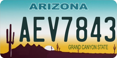 AZ license plate AEV7843