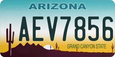AZ license plate AEV7856