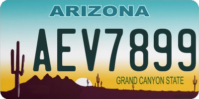 AZ license plate AEV7899