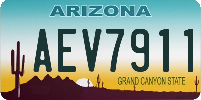 AZ license plate AEV7911