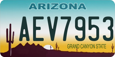 AZ license plate AEV7953