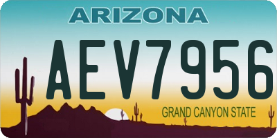 AZ license plate AEV7956