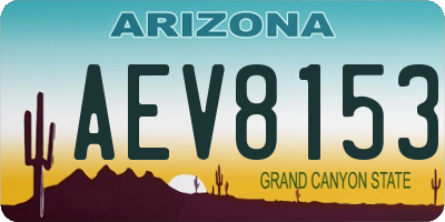 AZ license plate AEV8153