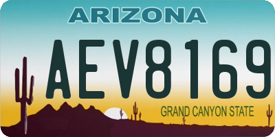 AZ license plate AEV8169