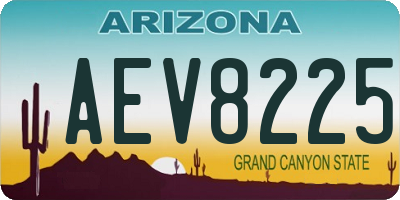 AZ license plate AEV8225
