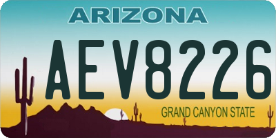 AZ license plate AEV8226
