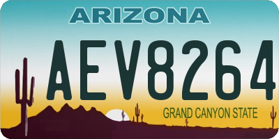 AZ license plate AEV8264