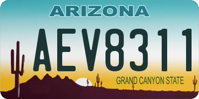 AZ license plate AEV8311