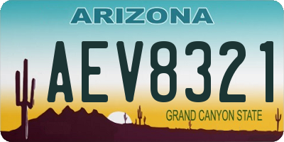 AZ license plate AEV8321