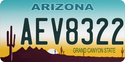 AZ license plate AEV8322