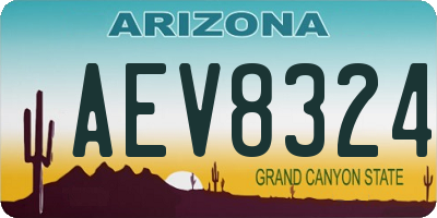 AZ license plate AEV8324