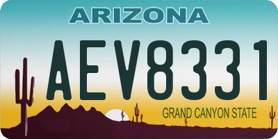 AZ license plate AEV8331
