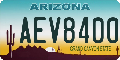 AZ license plate AEV8400