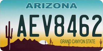 AZ license plate AEV8462