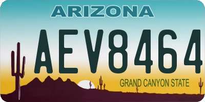 AZ license plate AEV8464