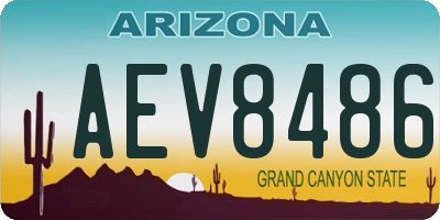 AZ license plate AEV8486