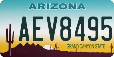 AZ license plate AEV8495