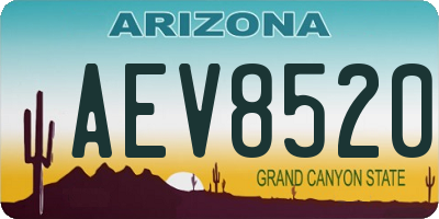 AZ license plate AEV8520