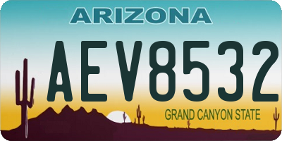 AZ license plate AEV8532