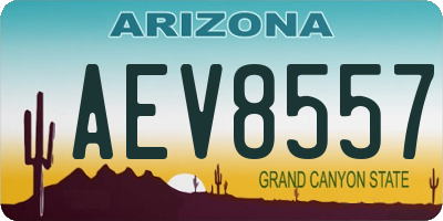AZ license plate AEV8557