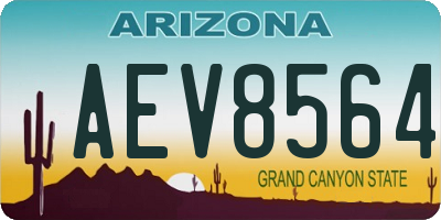 AZ license plate AEV8564