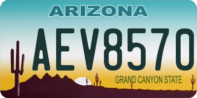 AZ license plate AEV8570