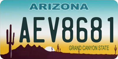 AZ license plate AEV8681