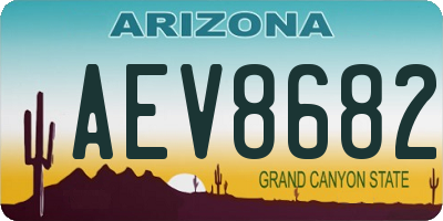 AZ license plate AEV8682