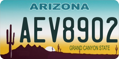 AZ license plate AEV8902
