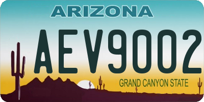 AZ license plate AEV9002