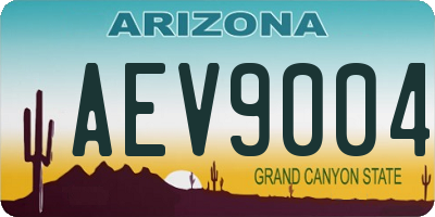 AZ license plate AEV9004