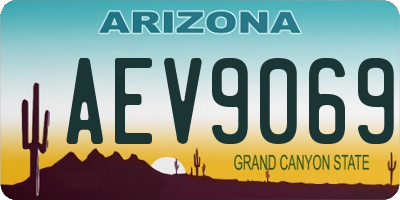 AZ license plate AEV9069