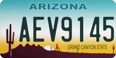 AZ license plate AEV9145