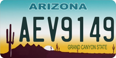 AZ license plate AEV9149