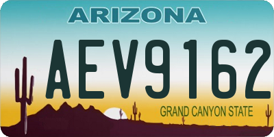 AZ license plate AEV9162