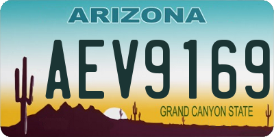 AZ license plate AEV9169