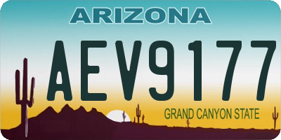 AZ license plate AEV9177